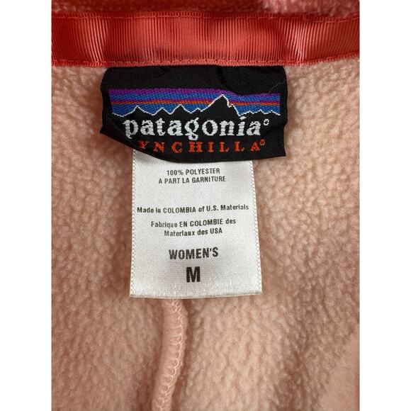 Patagonia Synchilla Fleece Vest Womens Size Medium Full Zip Light Pink Sweater - Picture 3 of 6